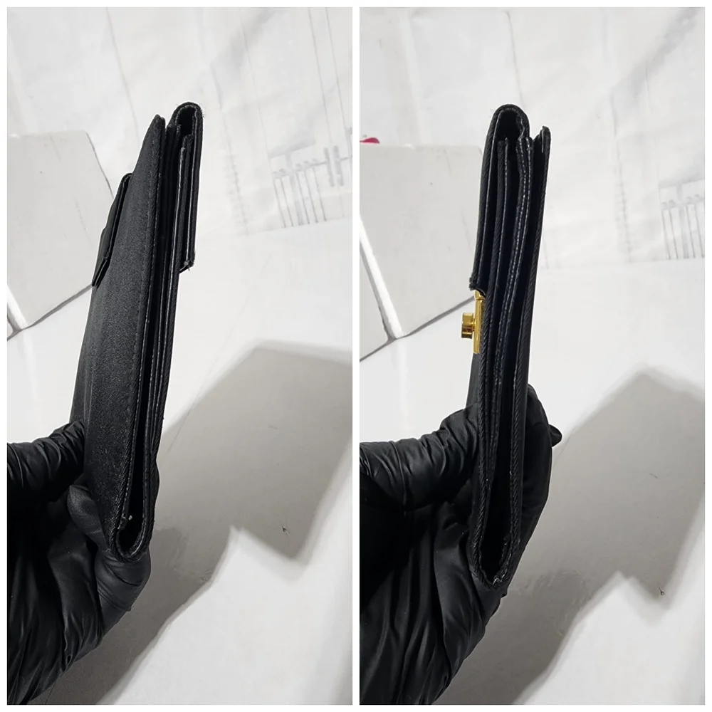 Prada Nylon Compact Wallet Black